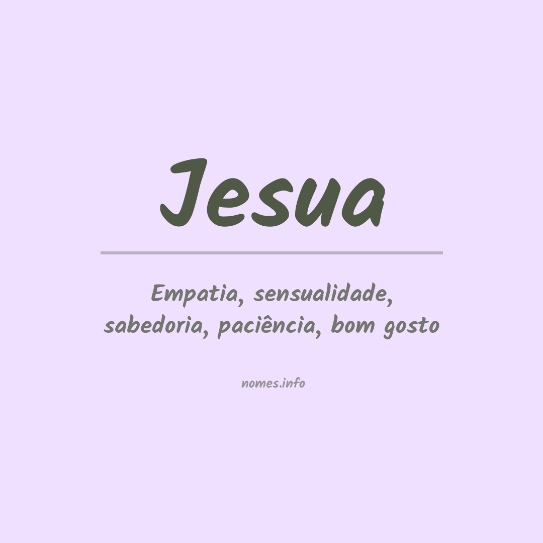 Significado Do Nome Jesua