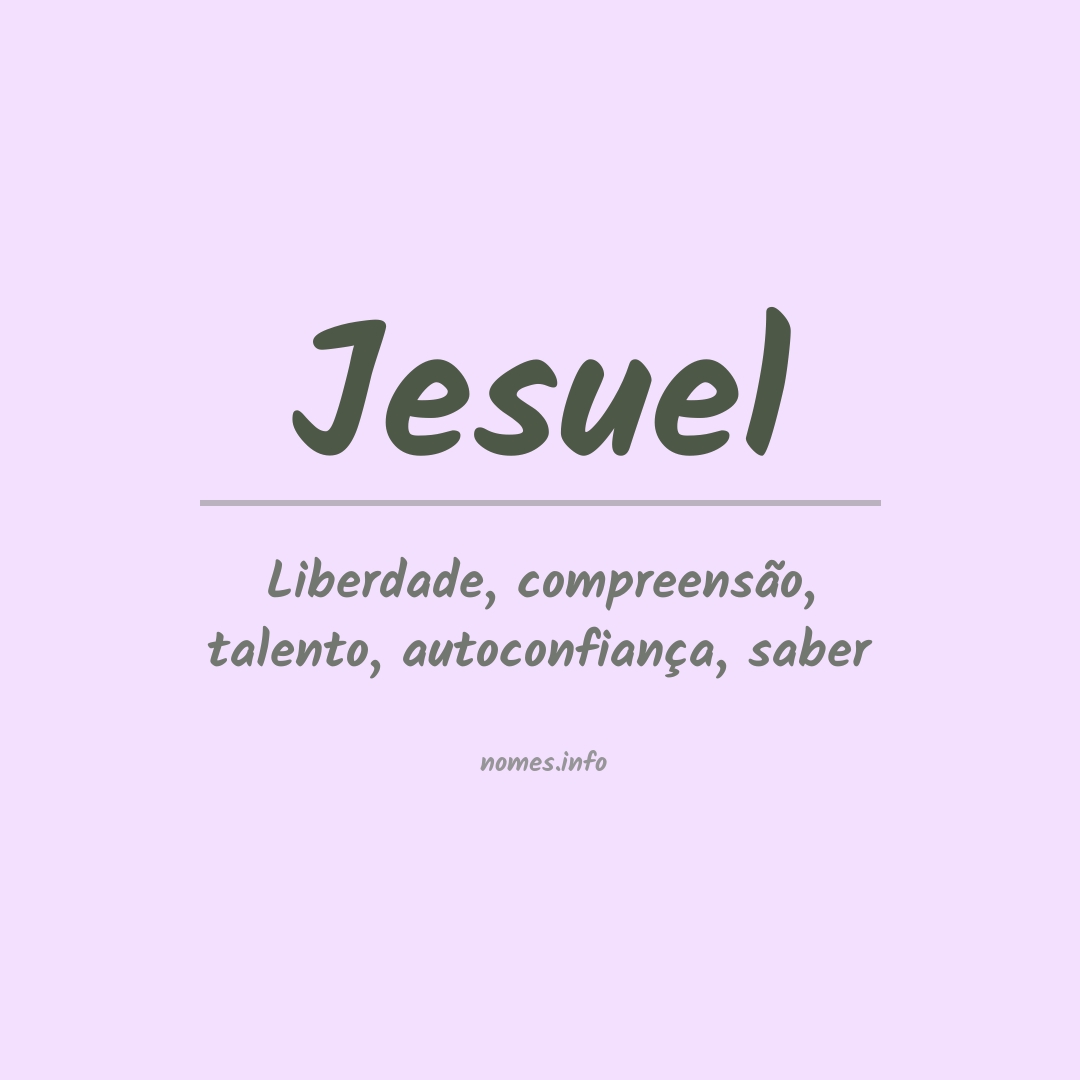 Significado do nome Jesuel