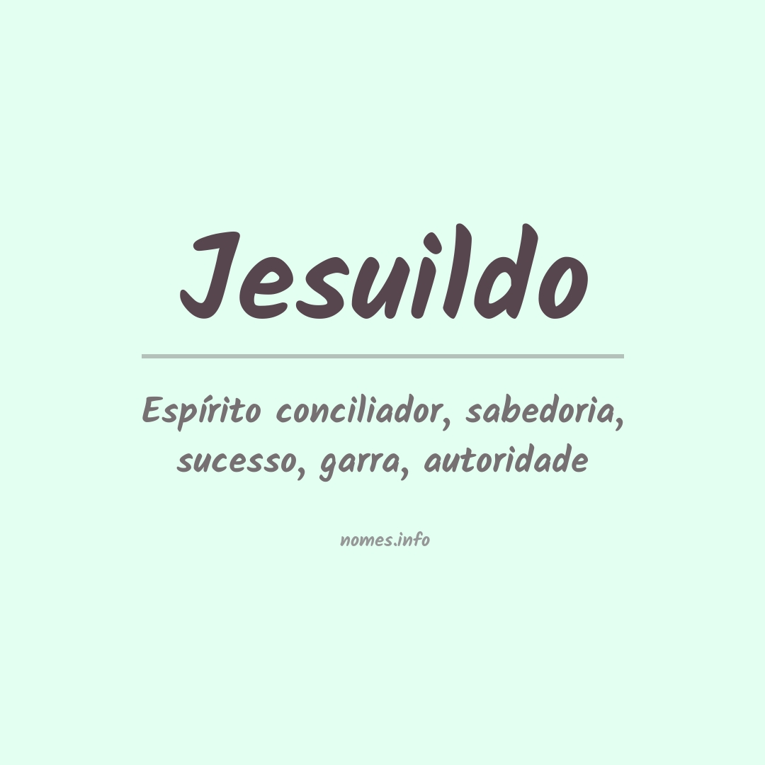 Significado do nome Jesuildo