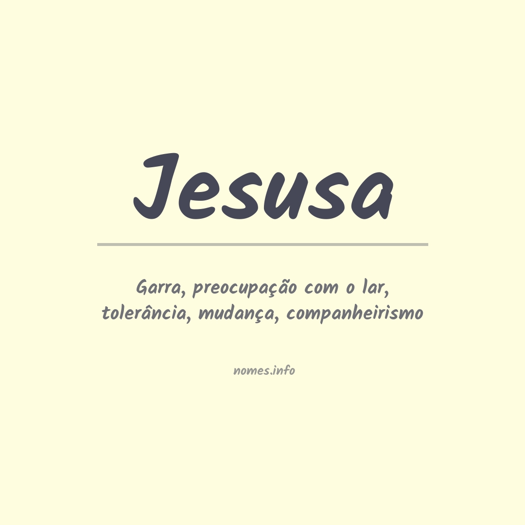 Significado do nome Jesusa