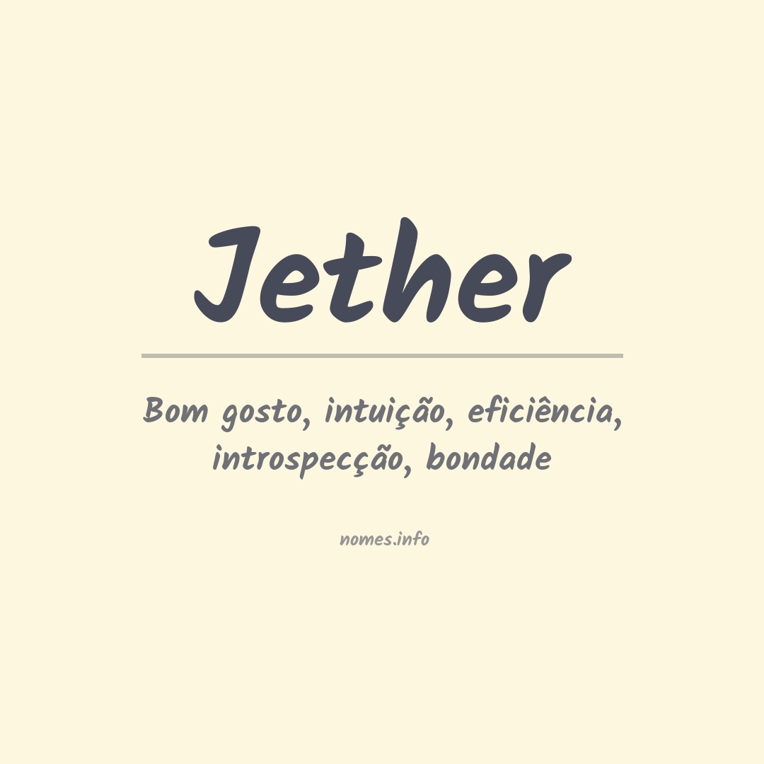 Significado do nome Jether