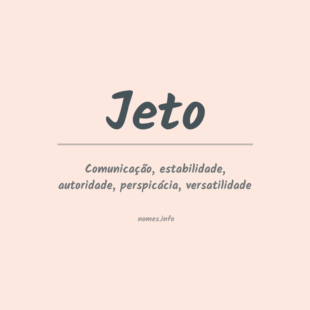 Significado do nome Jeto