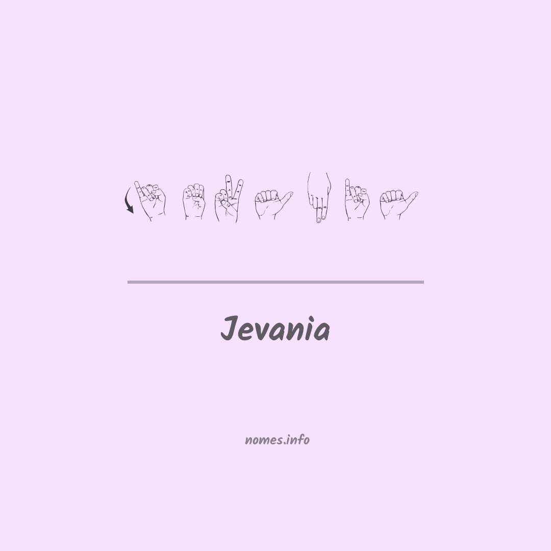 Jevania em Libras