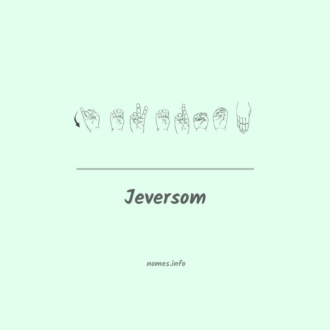 Jeversom em Libras