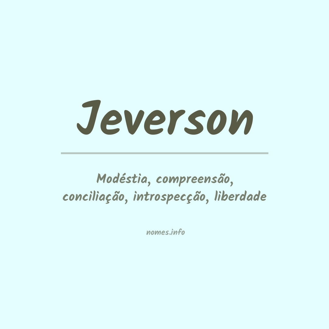 Significado do nome Jeverson