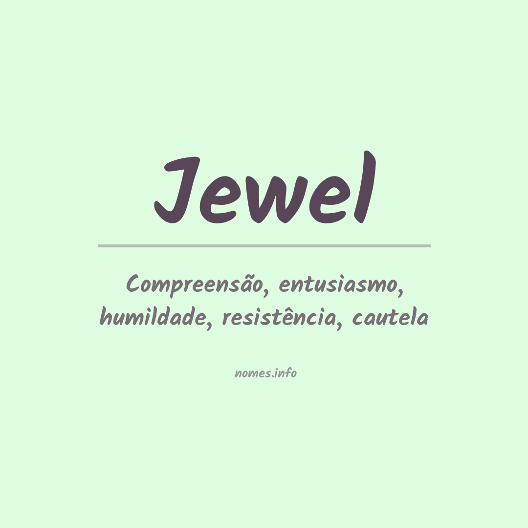 Significado do nome Jewel