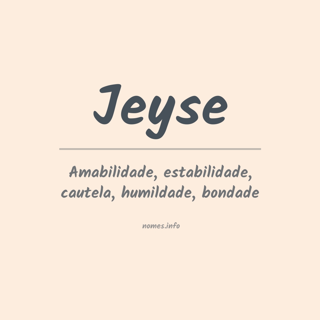 Significado do nome Jeyse