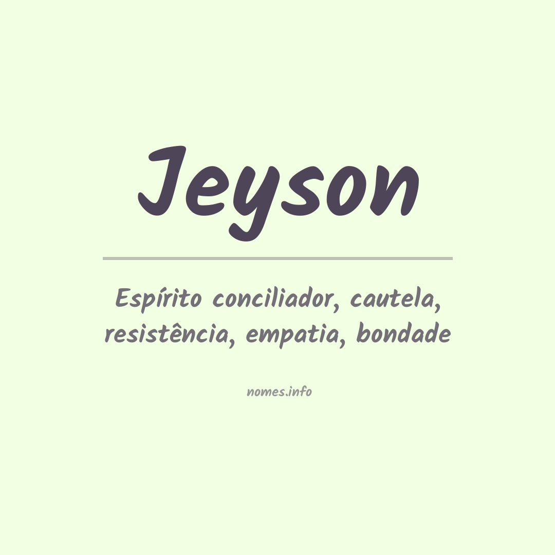 Significado do nome Jeyson