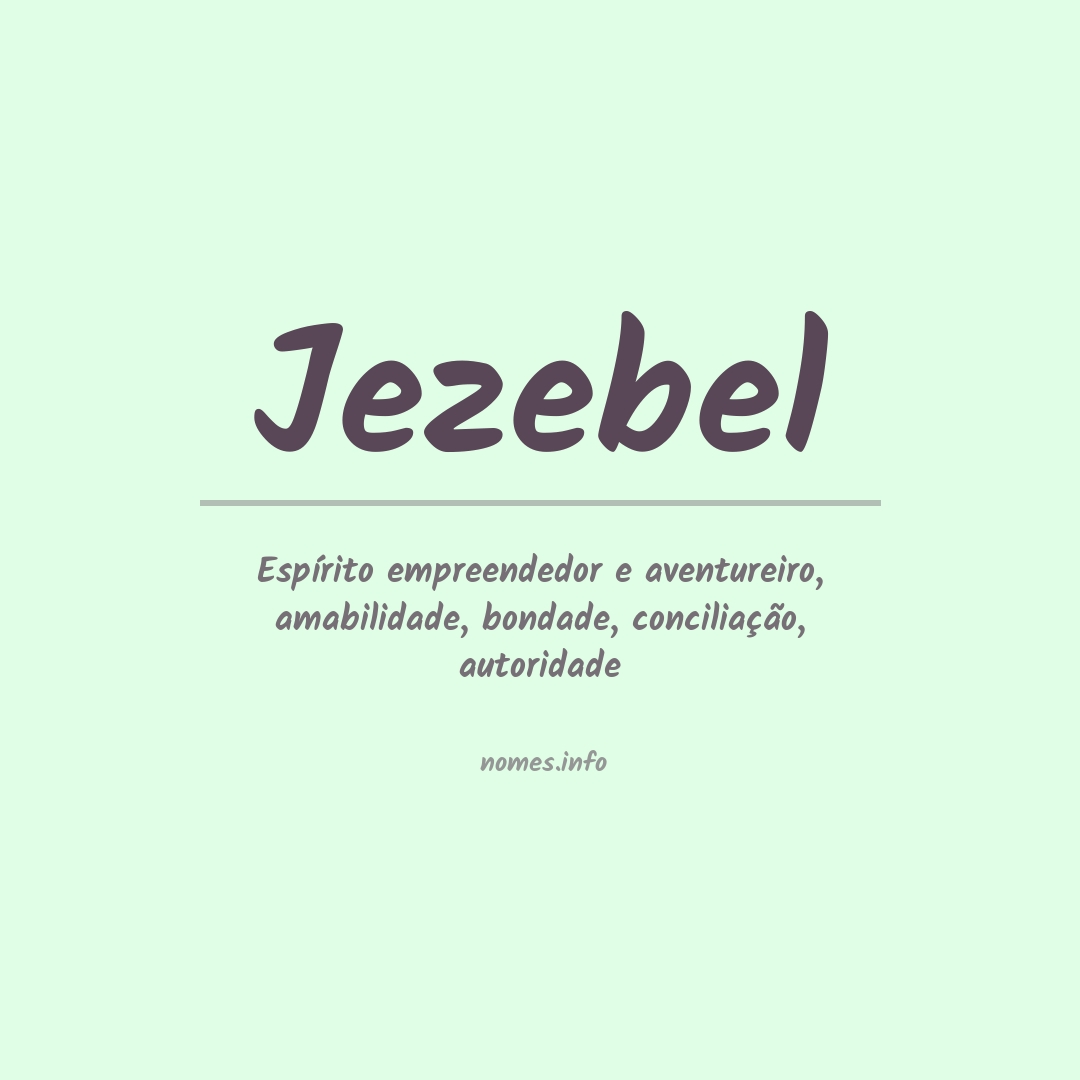 Significado do nome Jezebel