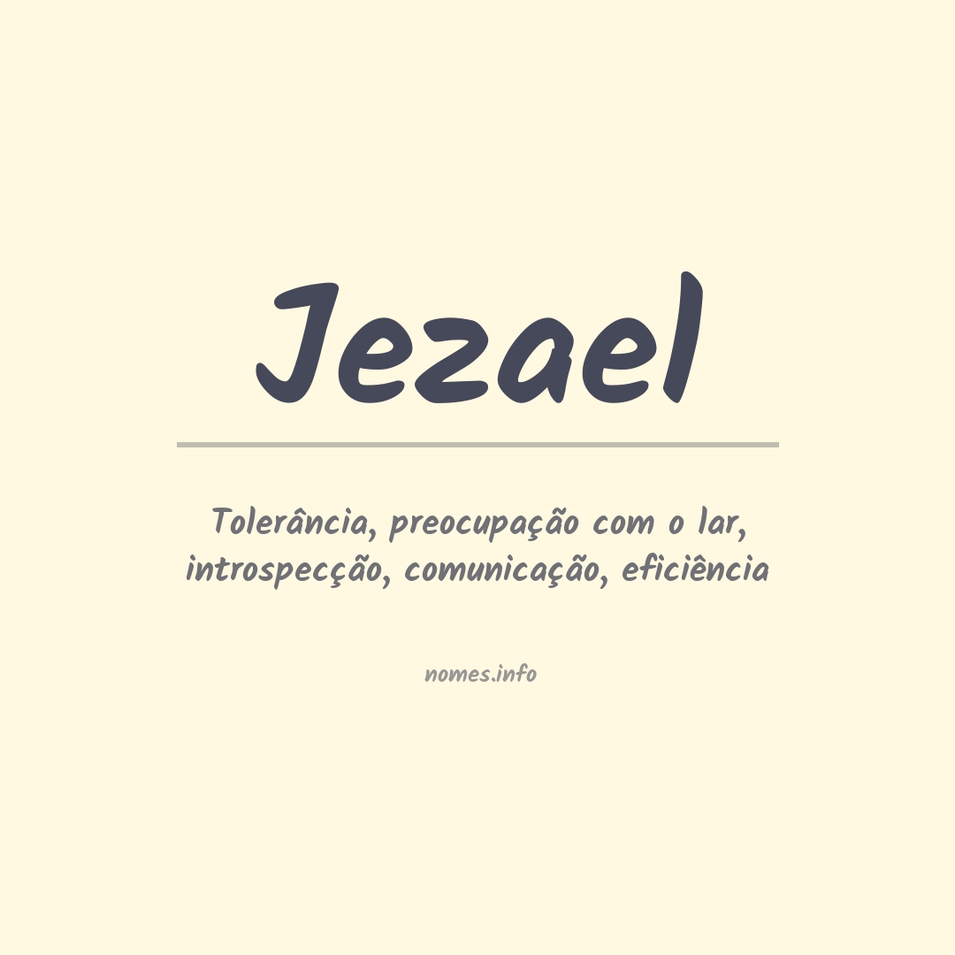 Significado do nome Jezael