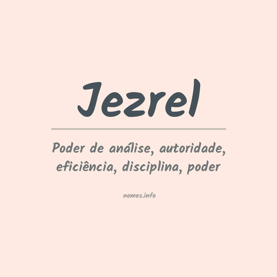 Significado do nome Jezrel