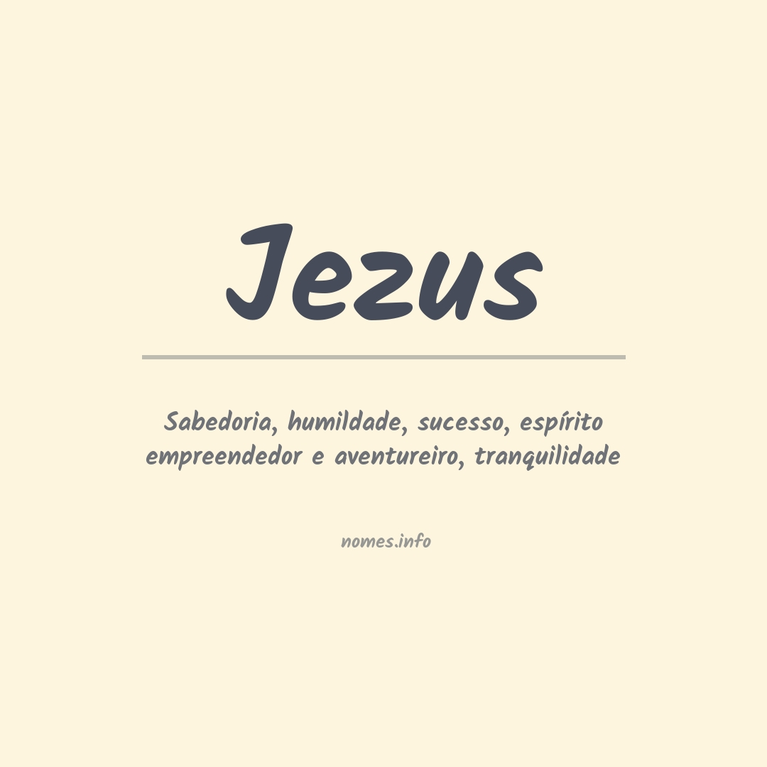 Significado do nome Jezus