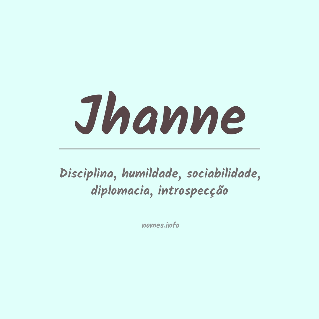 Significado do nome Jhanne