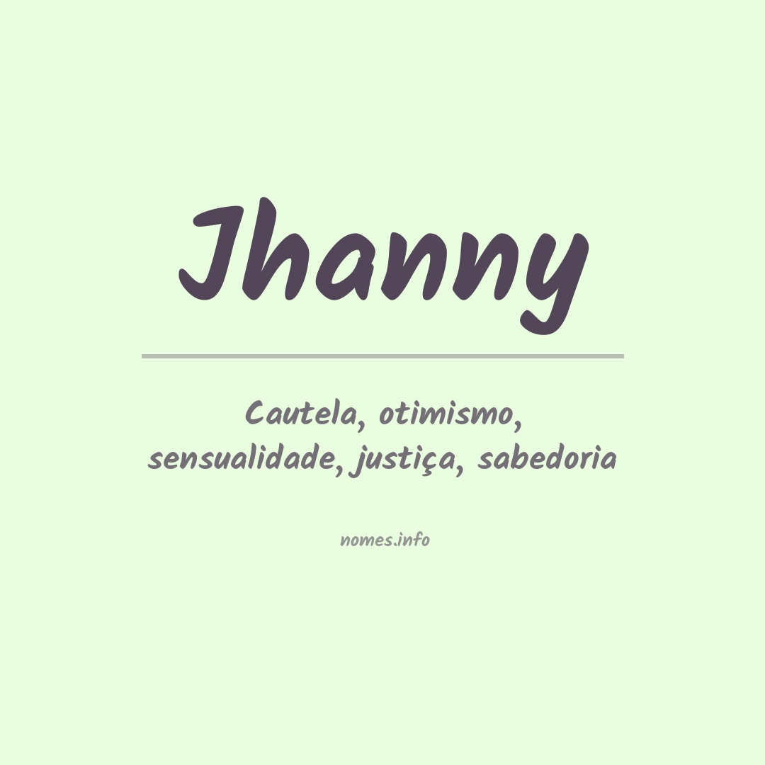 Significado do nome Jhanny