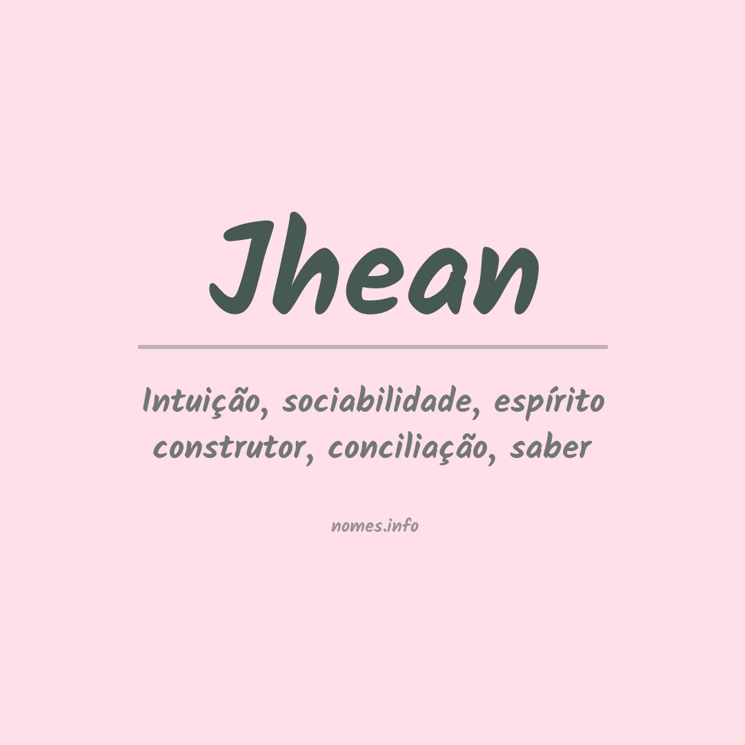 Significado do nome Jhean