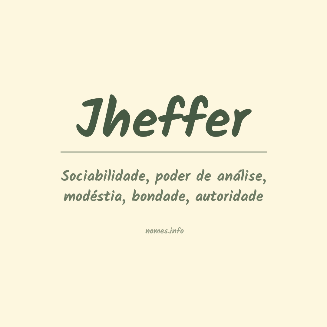 Significado do nome Jheffer