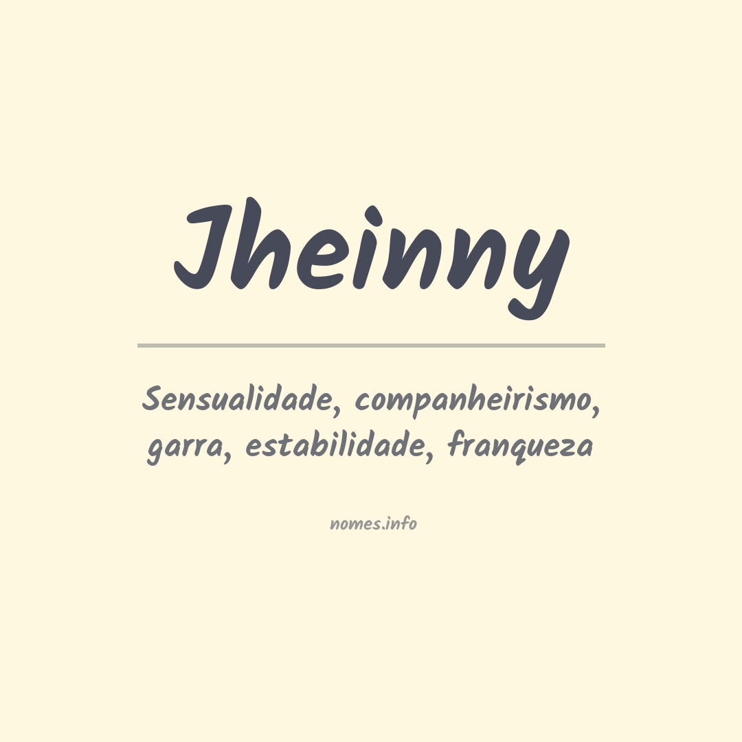 Significado do nome Jheinny