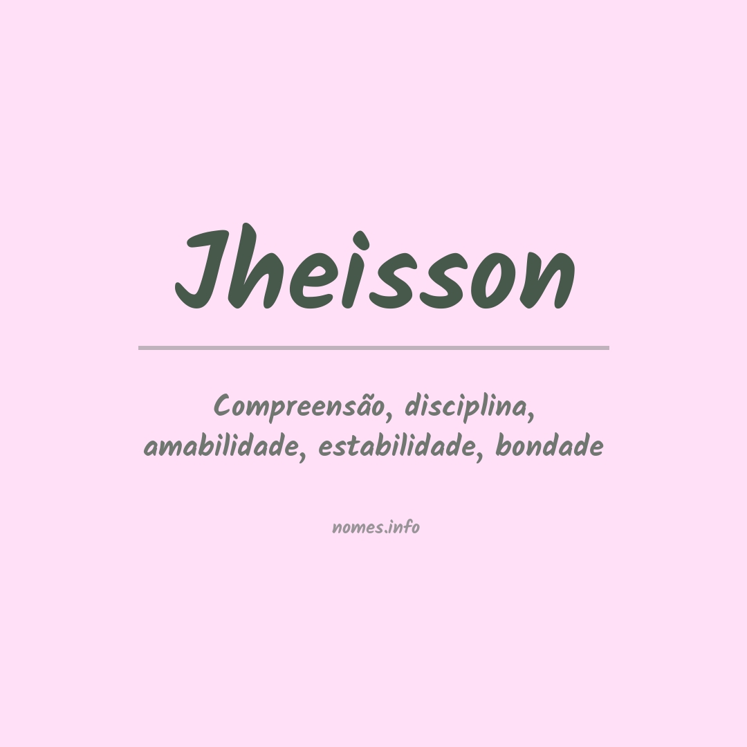 Significado do nome Jheisson