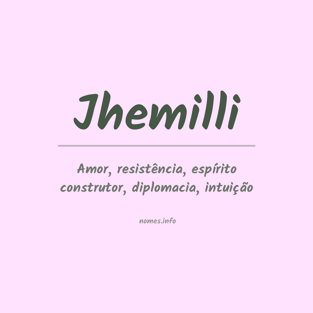 Significado do nome Jhemilli