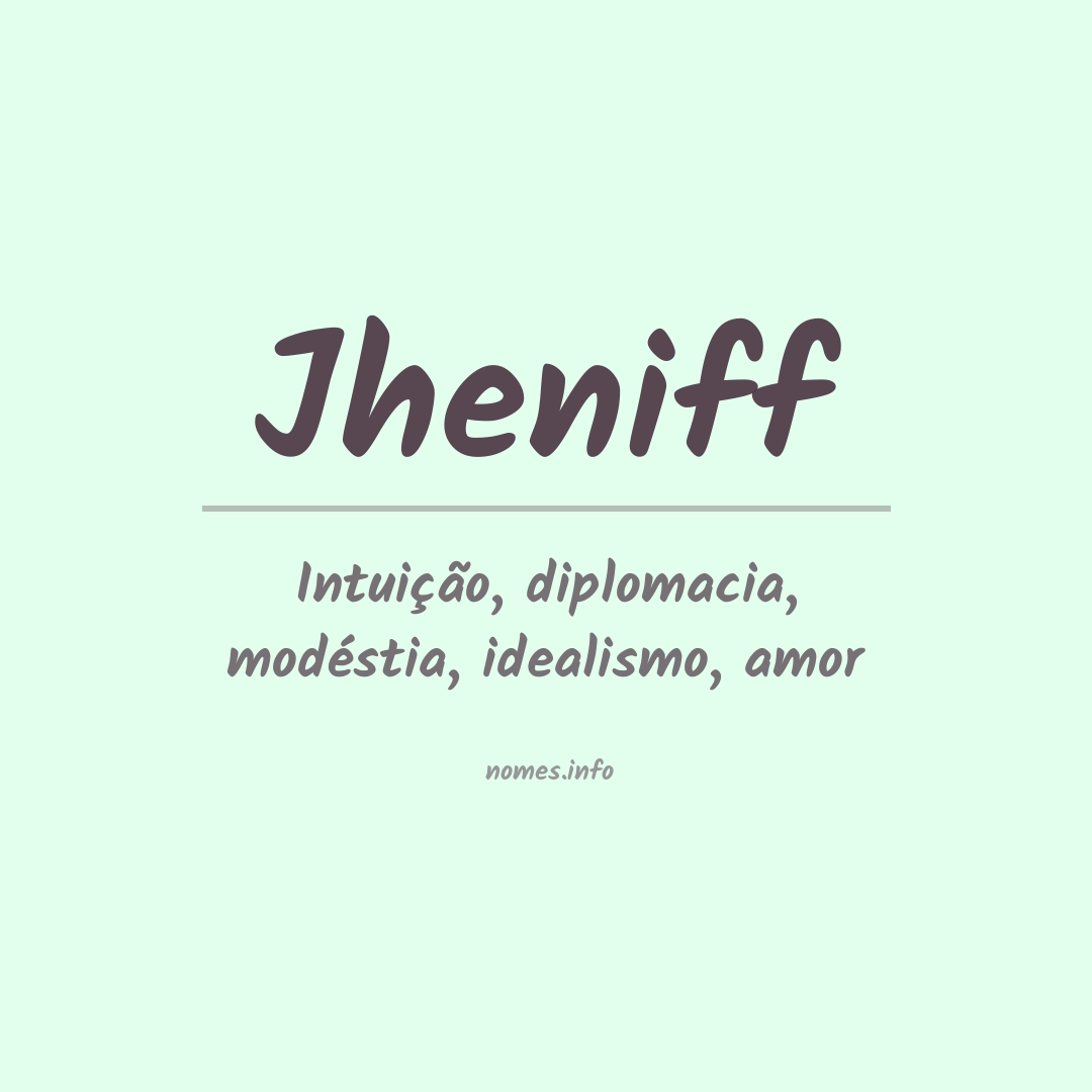 Significado do nome Jheniff