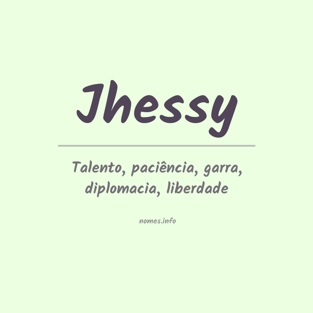 Significado do nome Jhessy