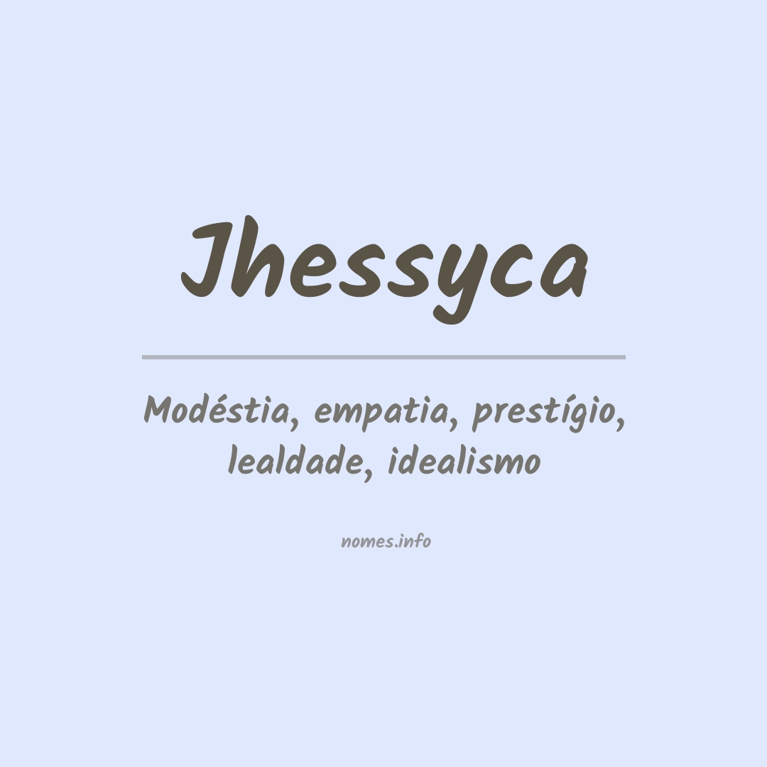 Significado do nome Jhessyca