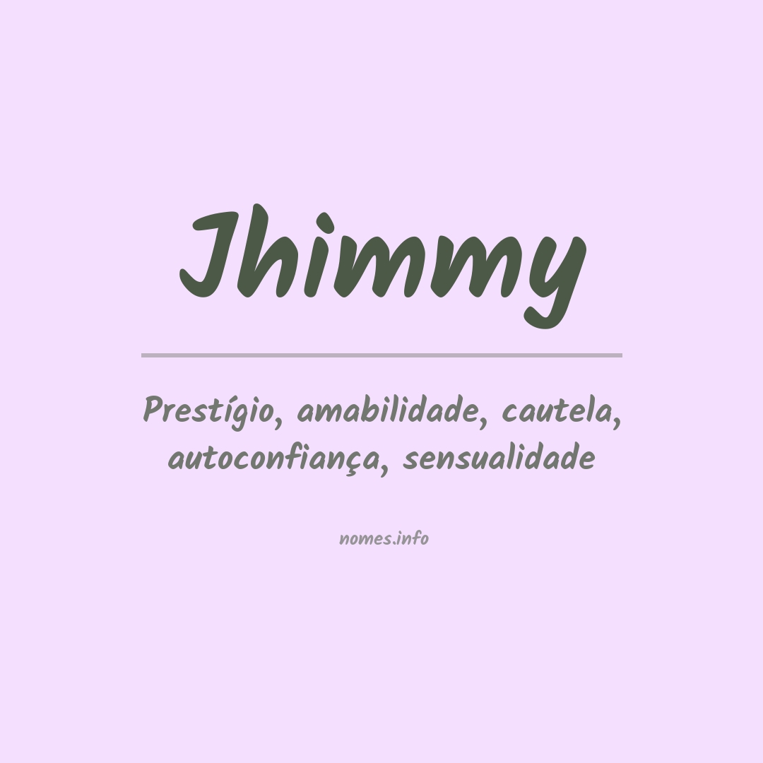 Significado do nome Jhimmy