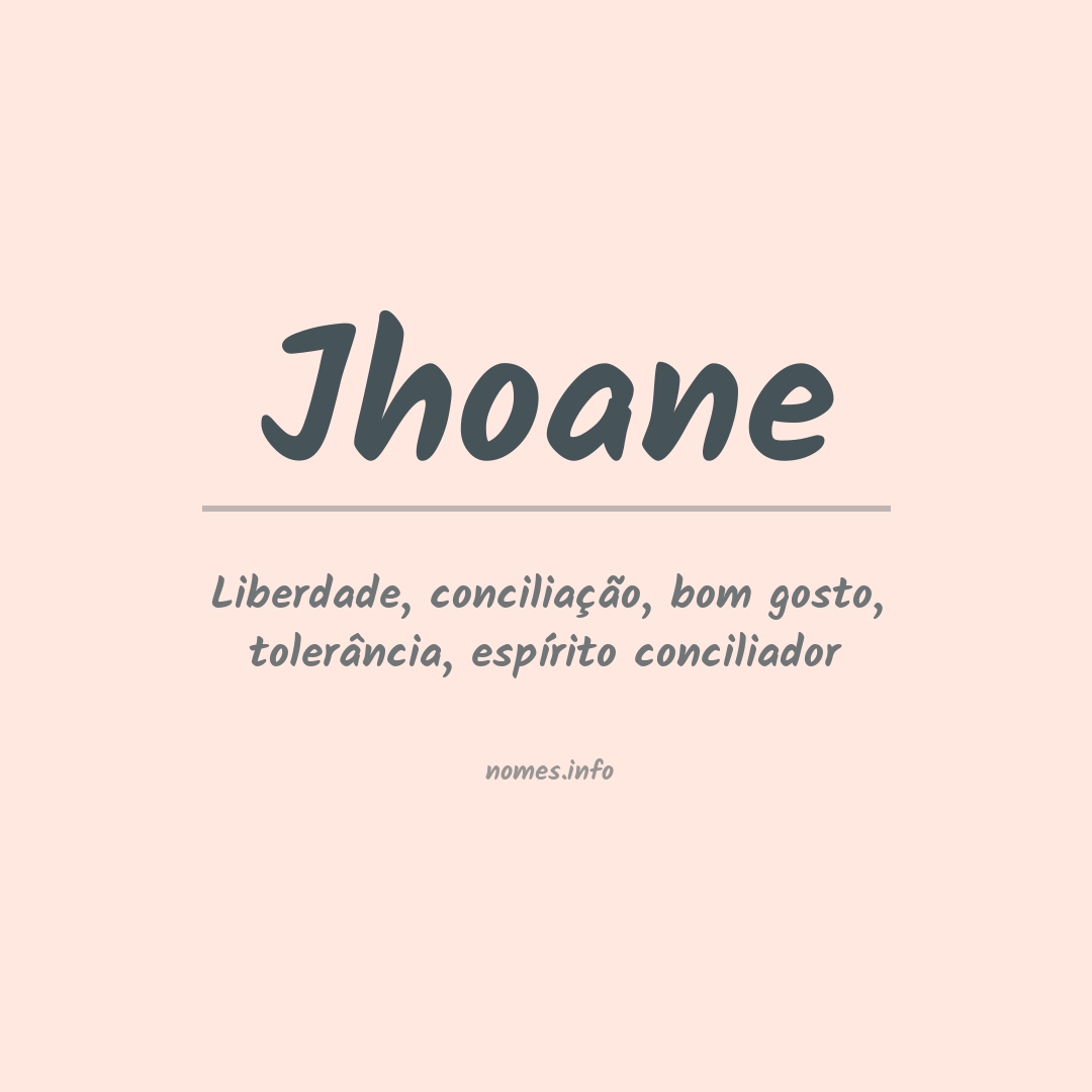 Significado do nome Jhoane