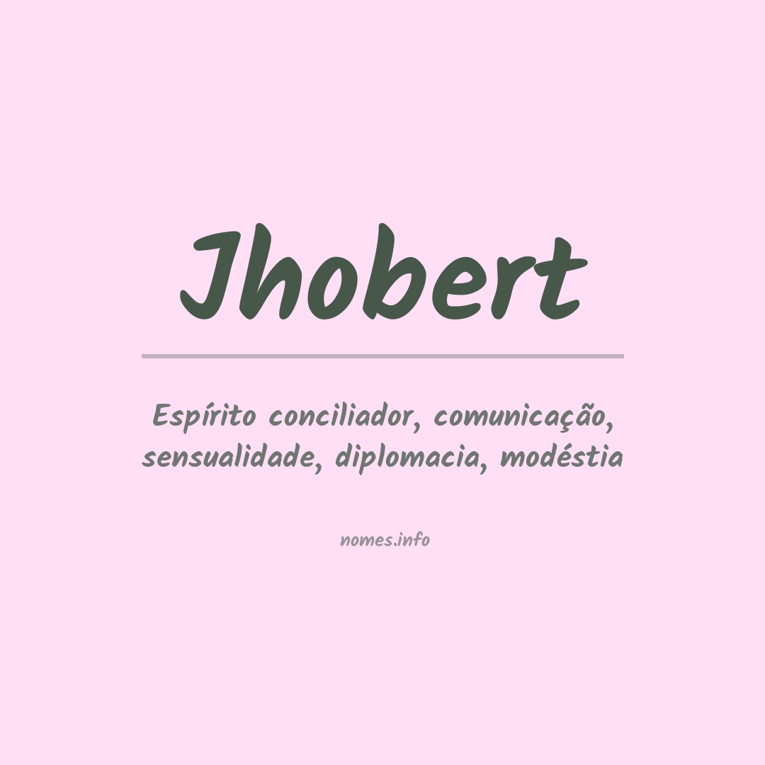 Significado do nome Jhobert
