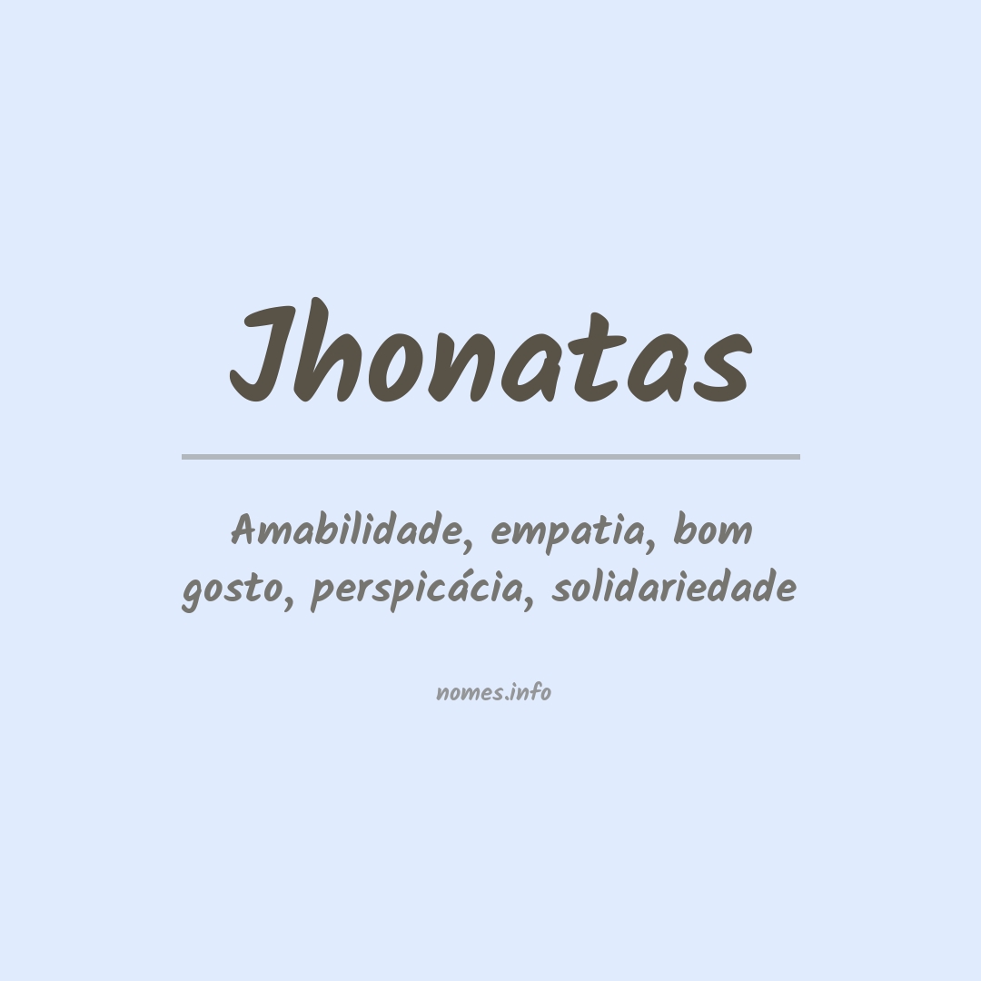 Significado do nome Jhonatas