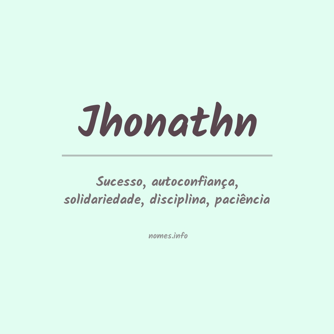 Significado do nome Jhonathn