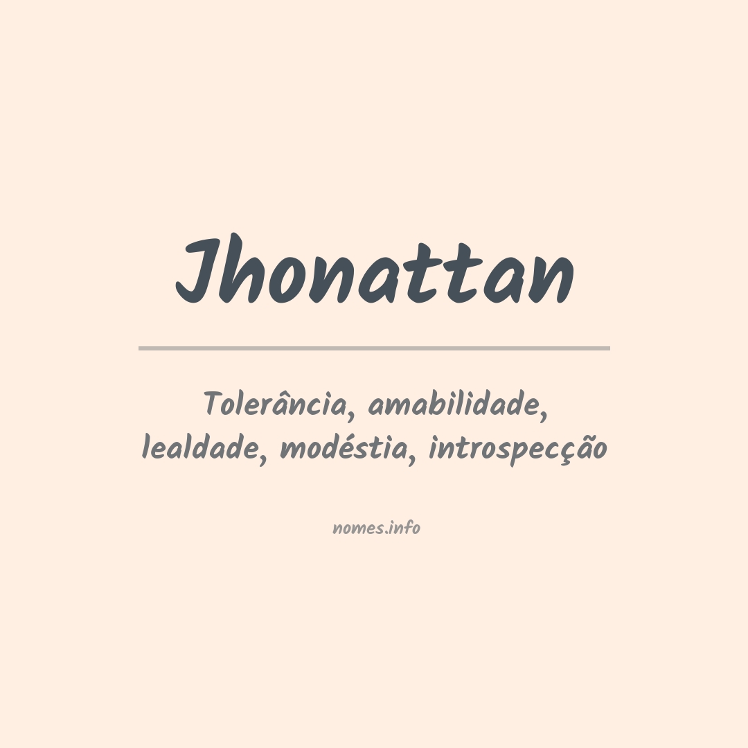Significado do nome Jhonattan