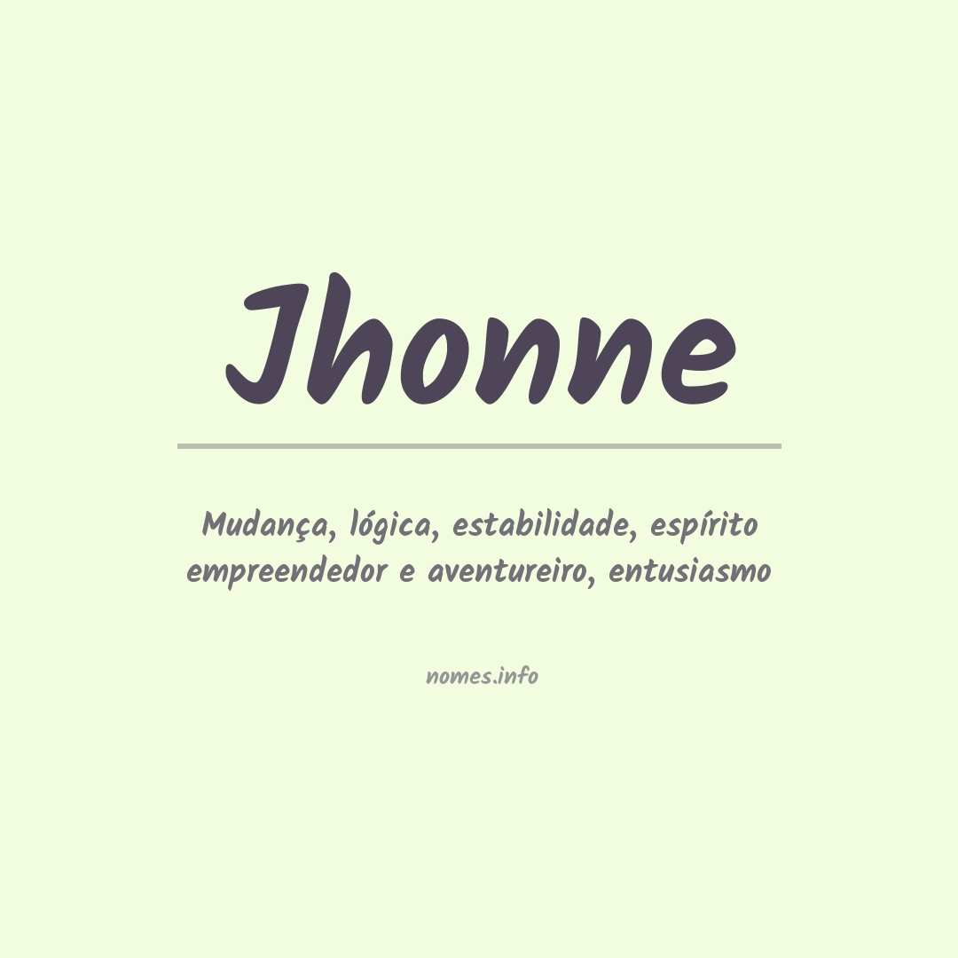 Significado do nome Jhonne