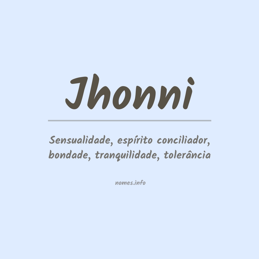 Significado do nome Jhonni