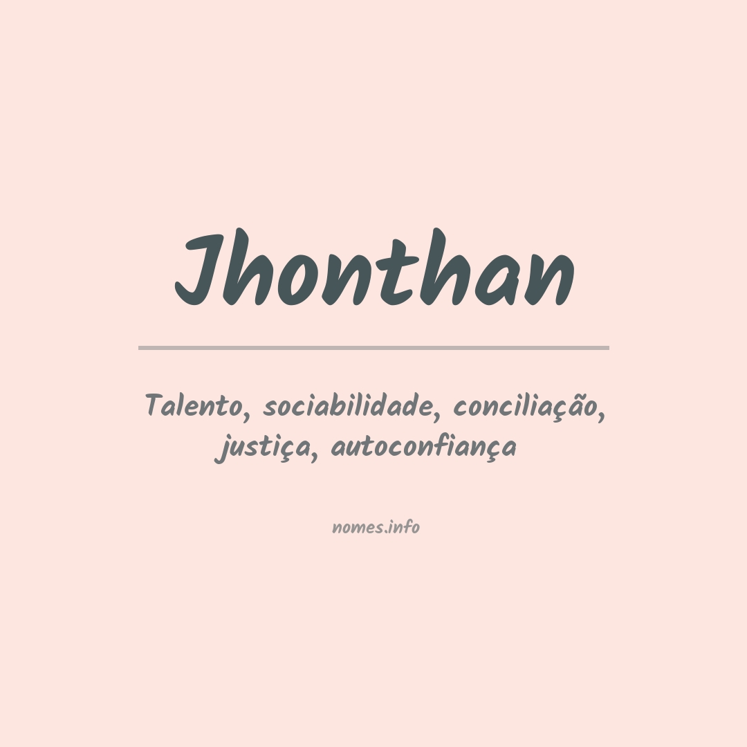 Significado do nome Jhonthan