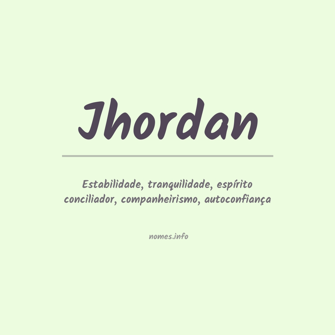 Significado do nome Jhordan