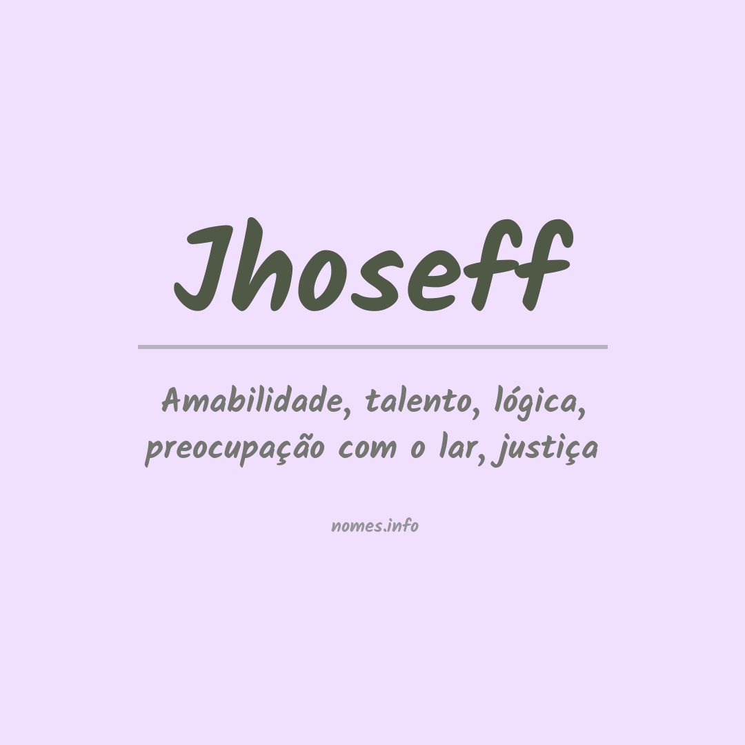 Significado do nome Jhoseff