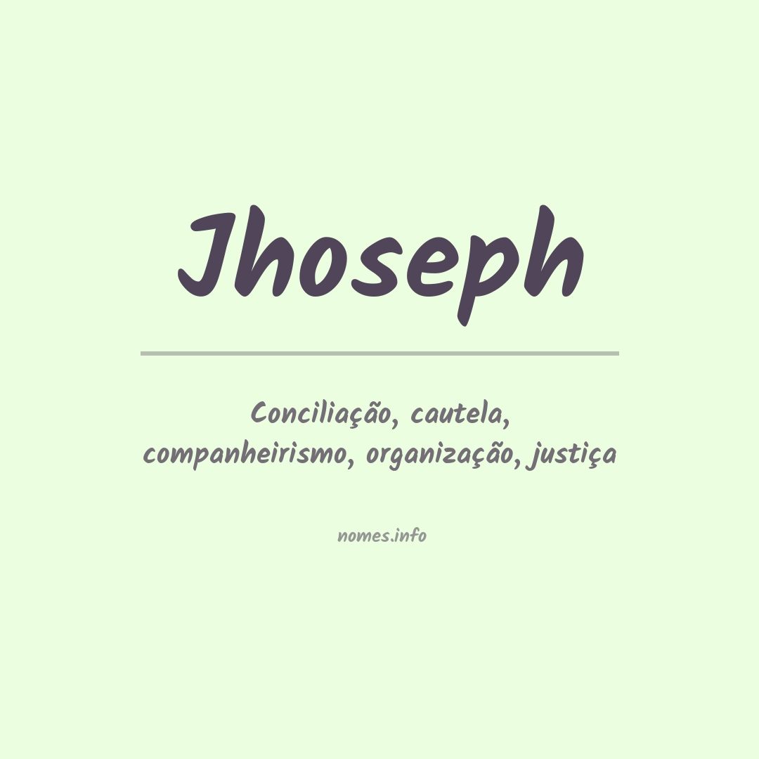 Significado do nome Jhoseph