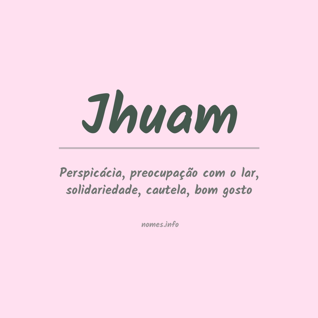 Significado do nome Jhuam