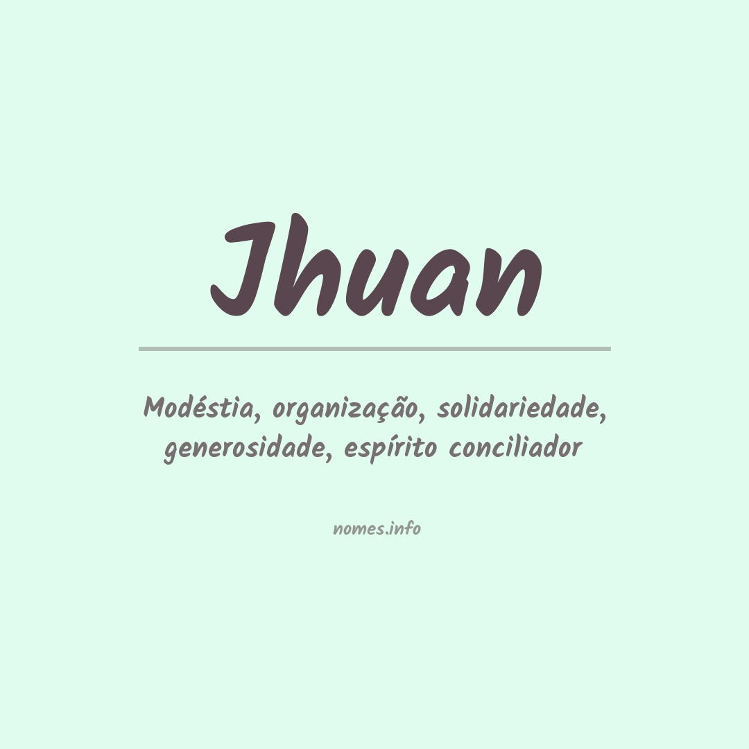 Significado do nome Jhuan