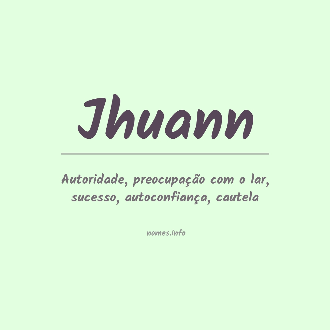Significado do nome Jhuann