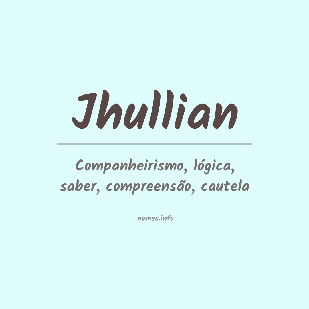 Significado do nome Jhullian