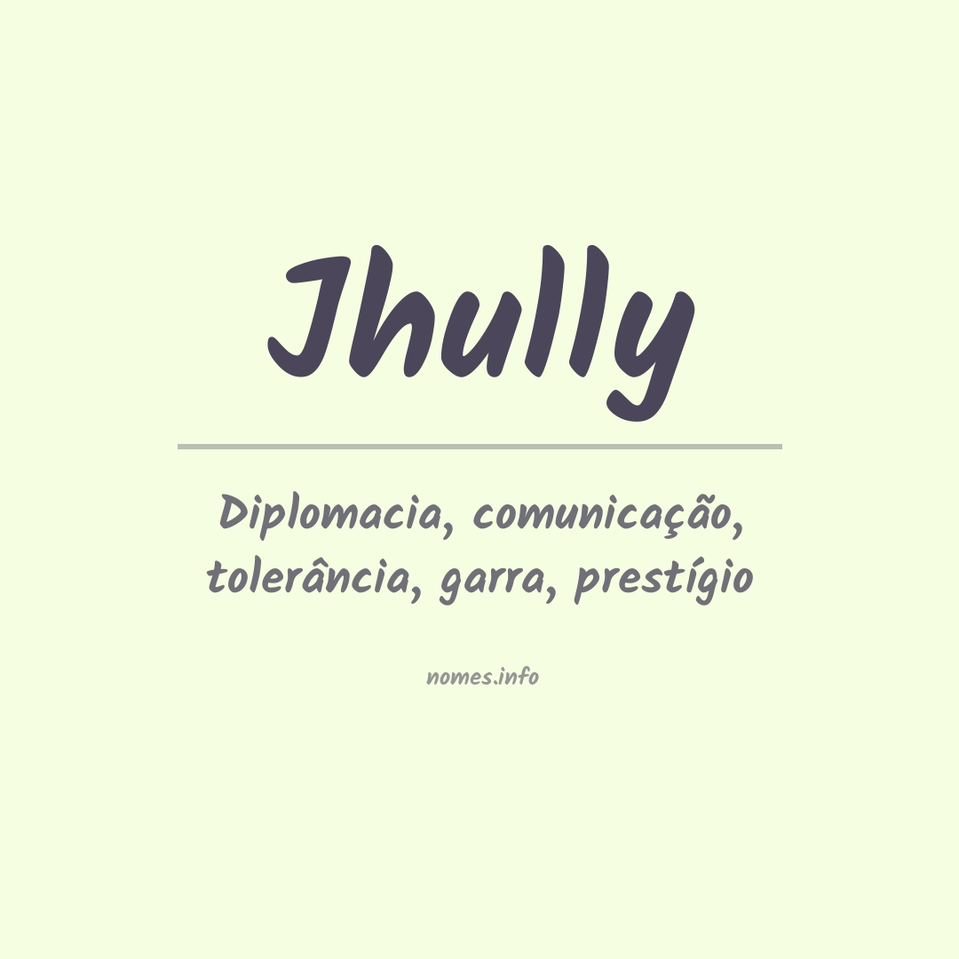 Significado do nome Jhully