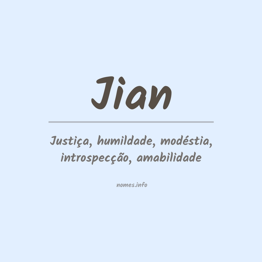 Significado do nome Jian