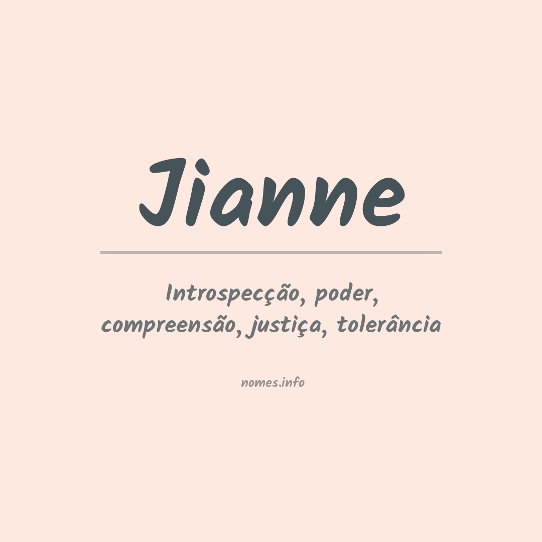 Significado do nome Jianne