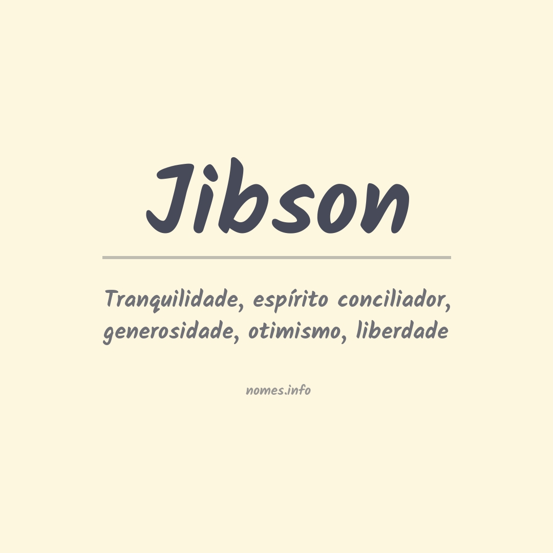 Significado do nome Jibson