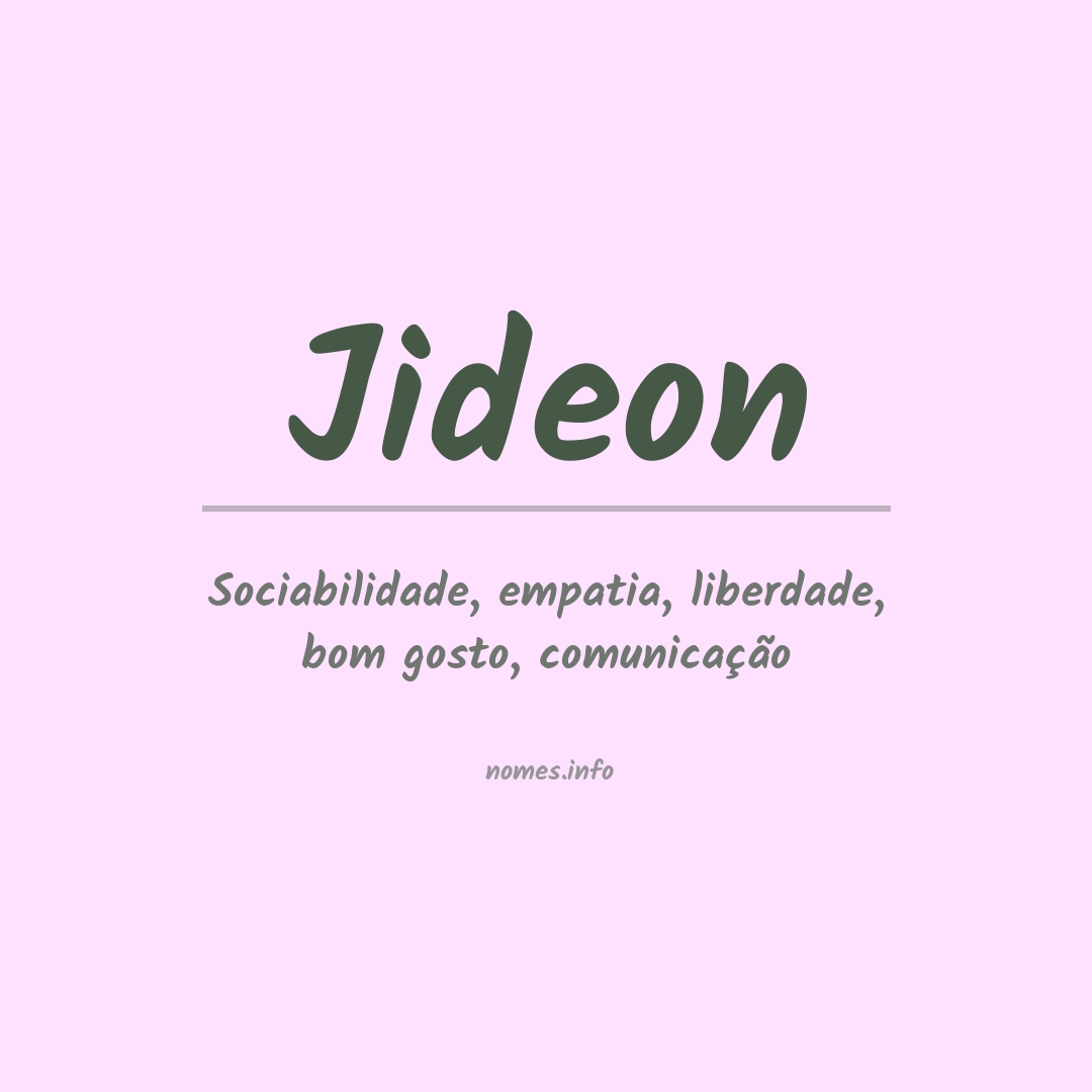 Significado do nome Jideon