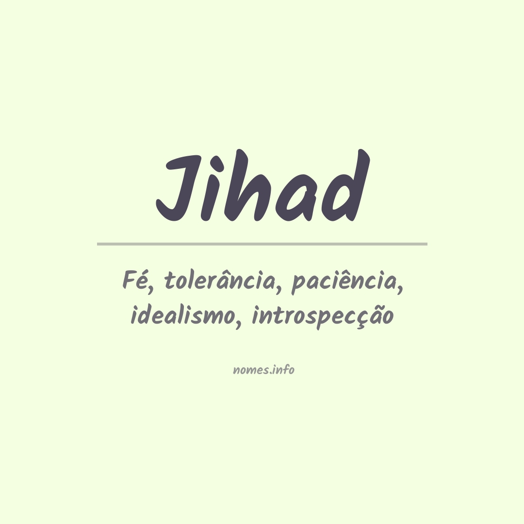 Significado do nome Jihad