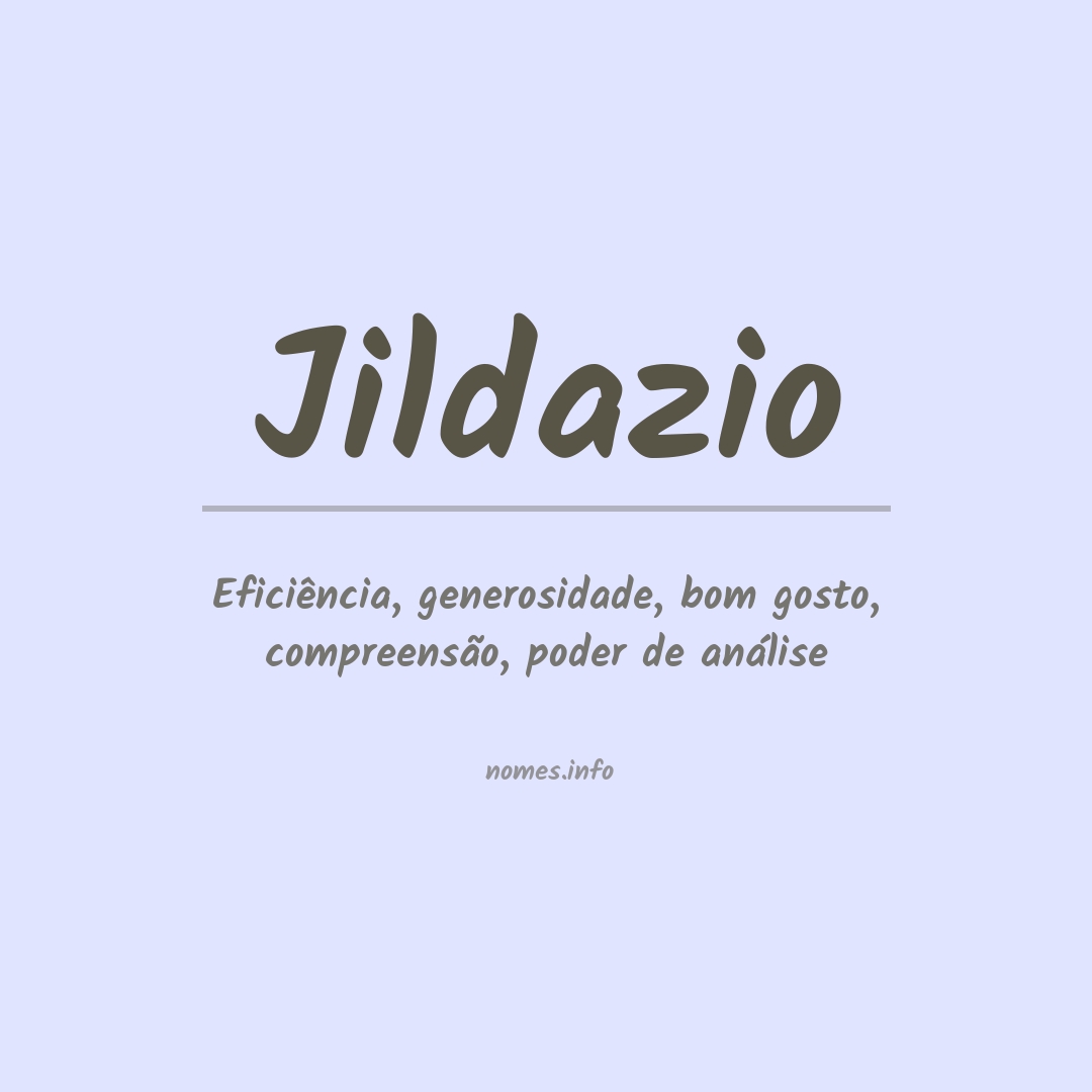 Significado do nome Jildazio