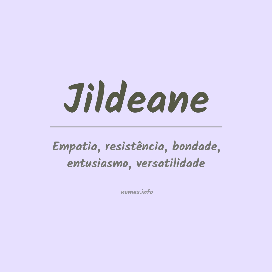 Significado do nome Jildeane
